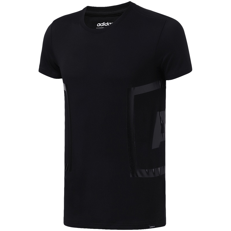 adidas阿迪达斯NEO男郑恺休闲运动短袖T恤DN7388 L DN7388白+基础红