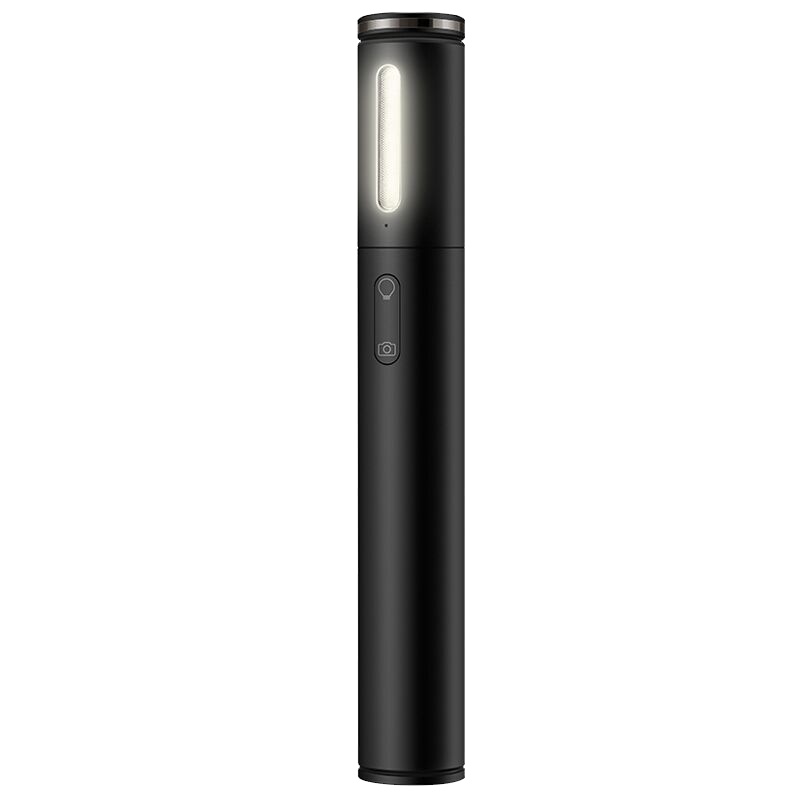 华为(HUAWEI)补光灯自拍杆无线蓝牙连接自拍神器补光器 苹果三星小米OPPO/VIVO锤子一加手机通用自拍竿 黑色