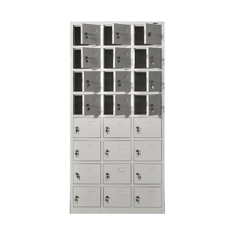 【一鹏】更衣柜 二十四门带锁储物柜 浴室存包柜水杯多门柜子家用 员工宿舍铁皮柜