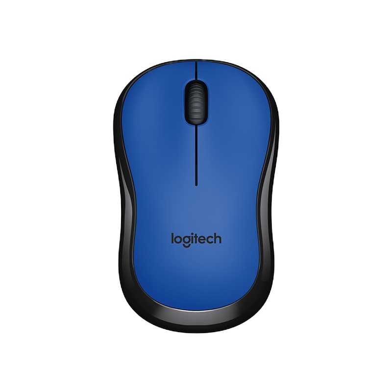 [自营官方旗舰店]罗技M220 轻音鼠标 无线鼠标 办公鼠标 对称鼠标 带无线微型接收器 蓝黑色
