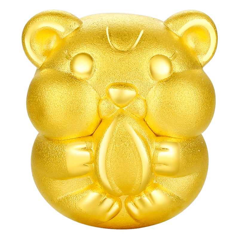 周大生黄金转运珠手链女3D硬足金本命年生肖鼠串珠萌萌鼠黄金饰品 女士珠宝首饰甜美可爱黄金足金正品手链约1.4克