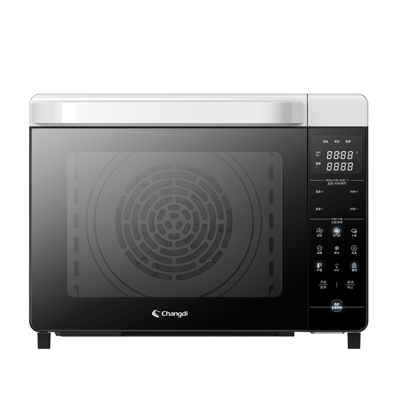 长帝(Changdi)电烤箱 F32 智能空气烤箱32L 工业级全景风烤 搪瓷内胆 旋转烤叉 专业级烘焙电烤箱
