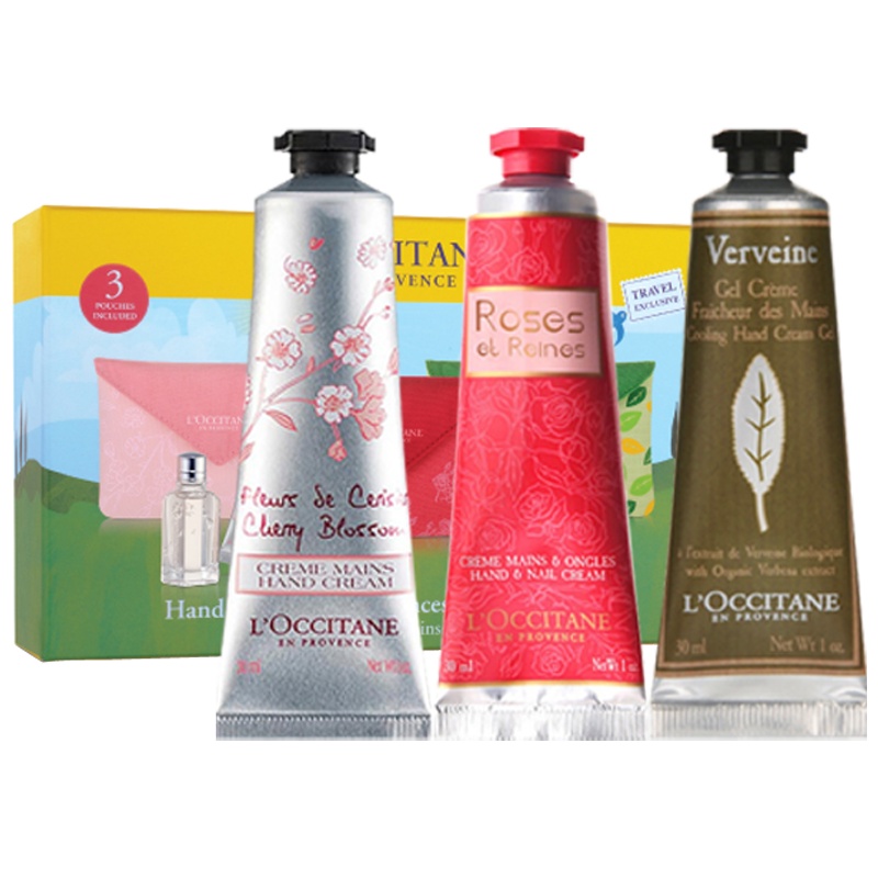 L’OCCITANE 欧舒丹 润手霜 香氛 礼盒套装(马鞭草 + 玫瑰 + 樱花)