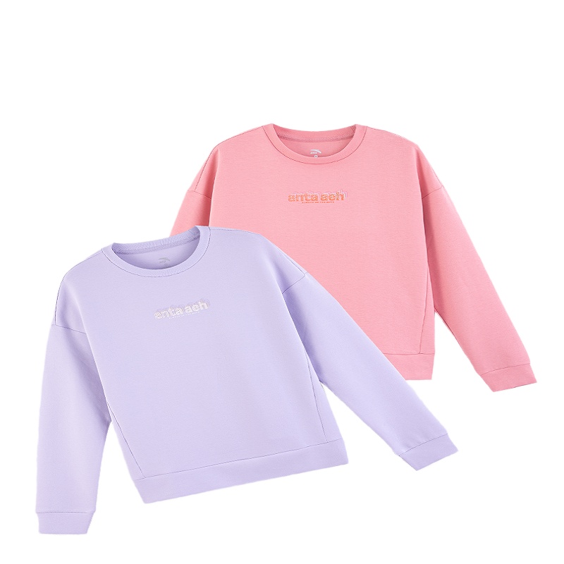 安踏卫衣女套头衫2020秋季新款舒适圆领打底衫运动长袖162037710