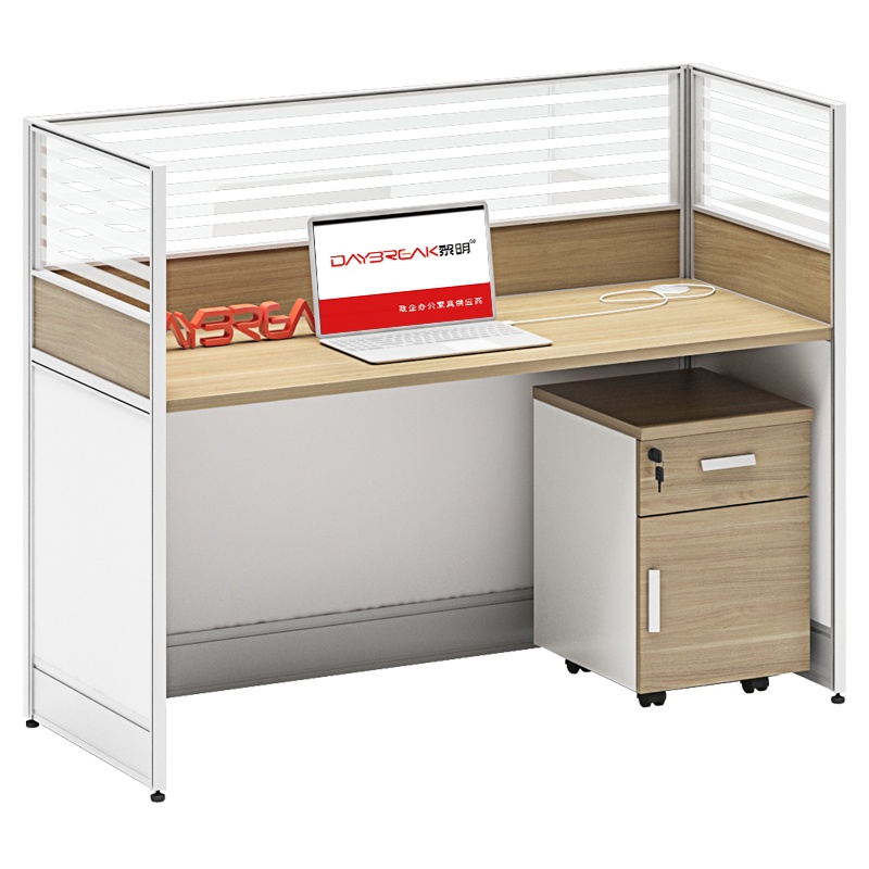 单人位办公桌椅组合 卡座屏风员工职员桌 1.2米单人位办公桌+1把椅子