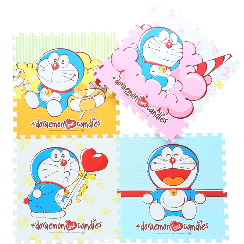 Meitoku明德环保PE泡沫拼接地垫毯子宝宝游戏垫大号 1-3岁哆啦A梦四季篇60*60*1.9cm(4片/包)