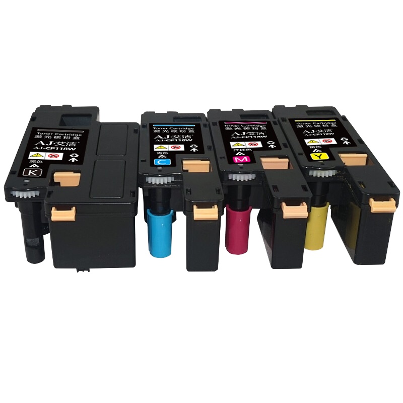 艾洁 施乐CP118W粉盒四色套装 适用富士施乐Fuji Xerox CP119w 118w 228w CM118w