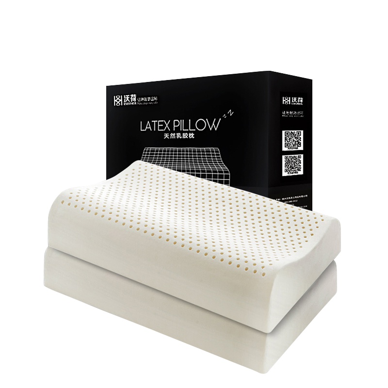 沃荷(KnowHow)泰国进口天然乳胶防螨成人枕芯护颈枕按摩乳胶枕波浪乳胶枕