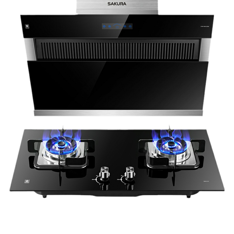 樱花(SAKURA)烟灶套餐侧吸抽油烟机自动清洁双层油网大火力燃气灶煤气灶具自营厨电套装JA06+BBG09 (天然气)