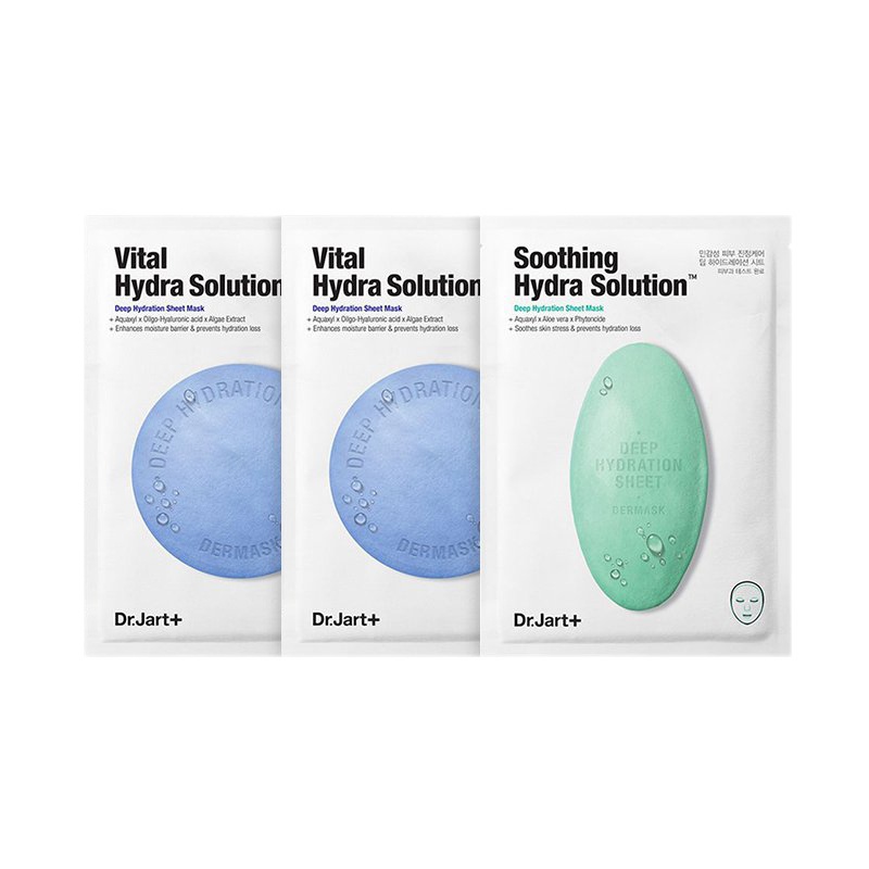 蒂佳婷Dr.Jart+ 药丸面膜 蓝色药丸 + 绿色药丸面膜15片3盒 补水保湿舒缓镇定