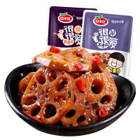 [满199减125元]口水娃10包莲藕片零食湖南特产香辣麻辣黑鸭味脆卤藕笋类散装下饭零食小吃