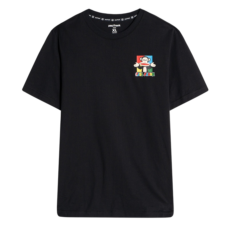 Paul Frank/大嘴猴2019夏季新款T恤男印花纯棉短袖韩版宽松圆领潮