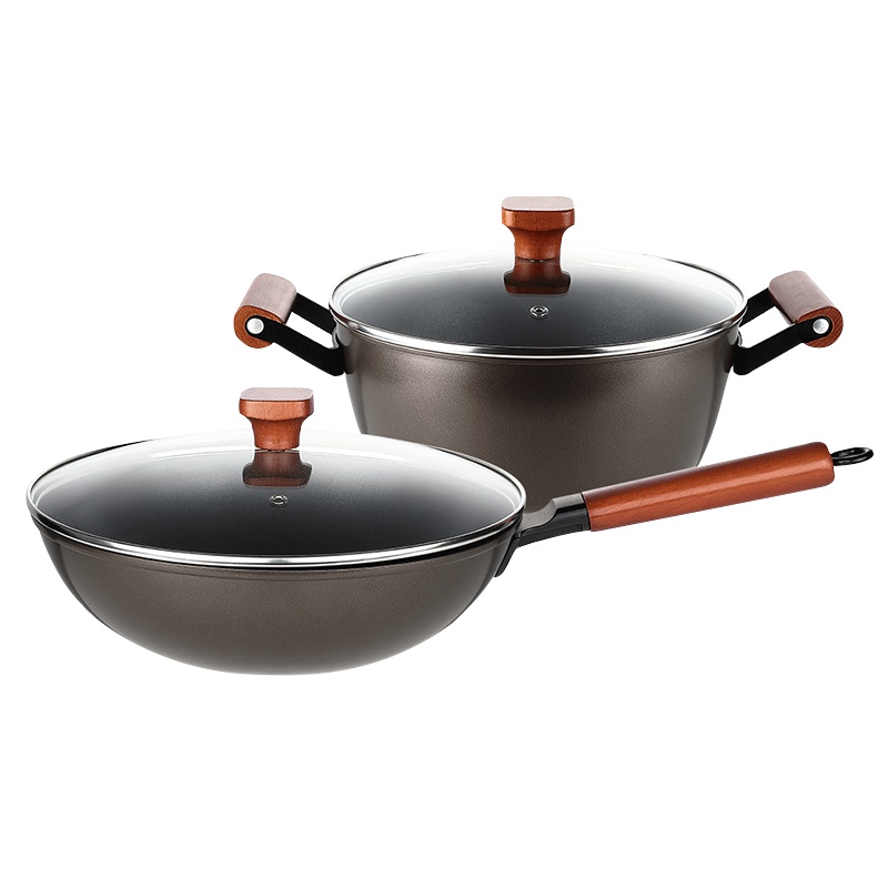 博堡悦味精铁不粘锅两件套BDY-TZ612A