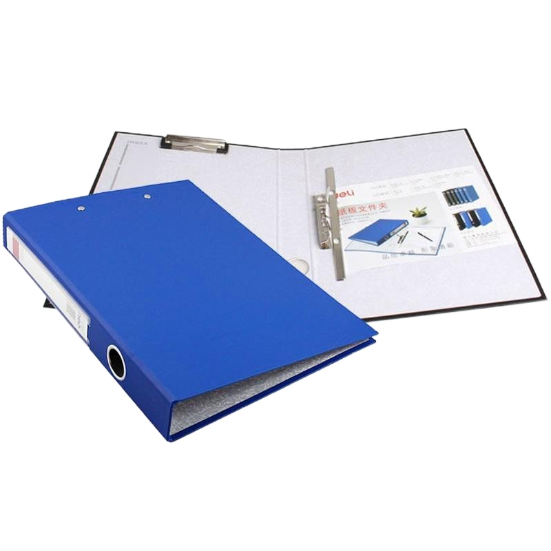 得力文具5456 文件夹 硬纸板文件夹 1.5寸 办公文件夹 颜色随机