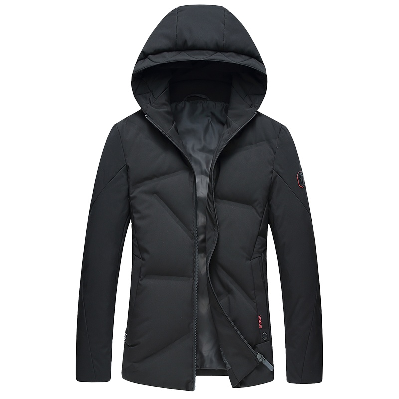 鸭鸭(yaya) 男士冬季时尚连帽羽绒服简约休闲保暖冬装外套