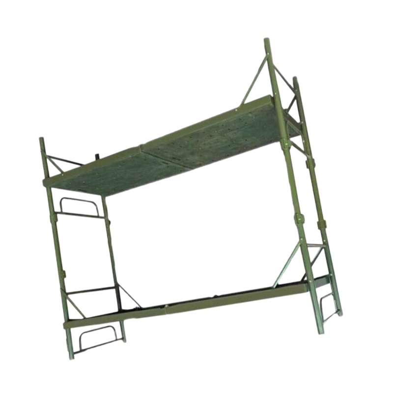 行军床 便携式钢塑两折床折叠床军绿色二折床 单人双人床可组上下床 上下铺