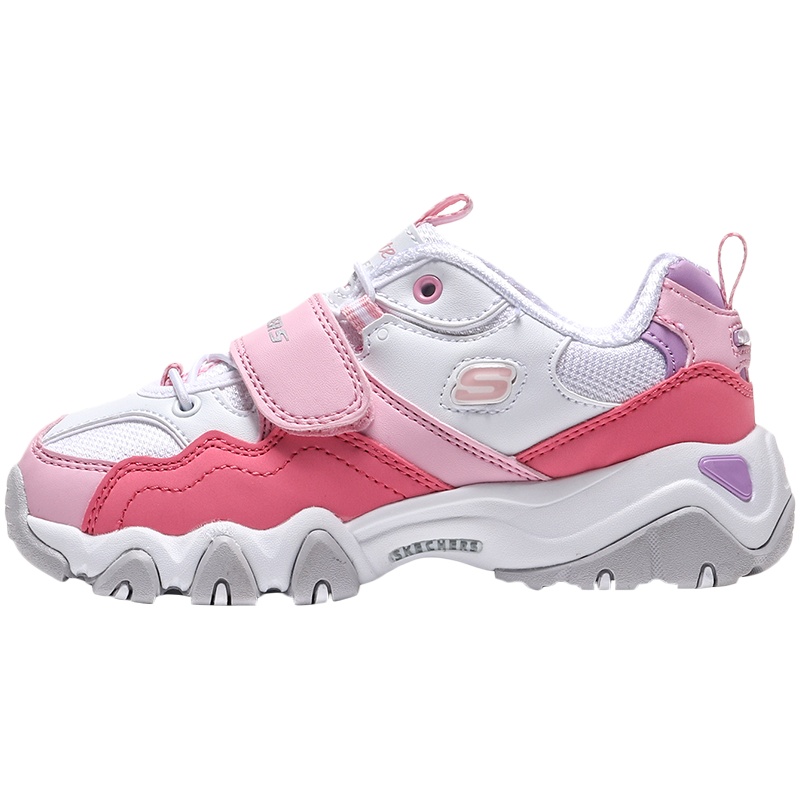 Skechers斯凯奇女大童熊猫鞋黑色低帮休闲运动鞋996301L