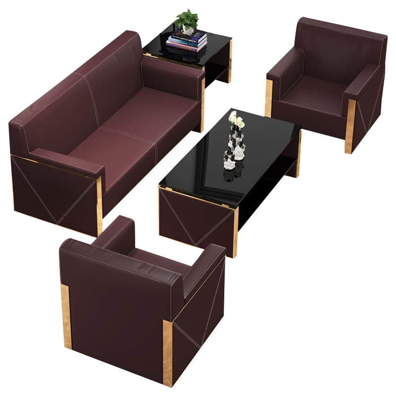 质凡办公沙发简约接待商务三人位沙发小户型办公室沙发茶几组合会客区