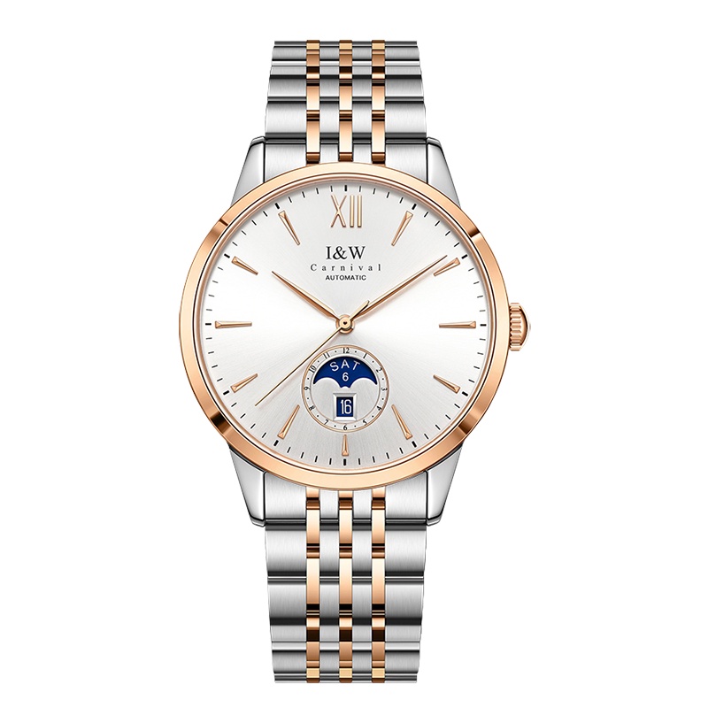 瑞士手表爱沃驰I&W CARNIVAL自动机械表男表进口机芯个性时尚防水简约男士轻奢气质商务腕表527G