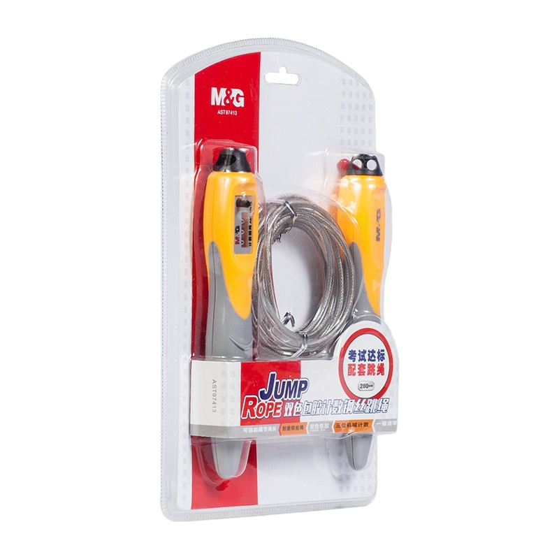 晨光双色包胶计数钢丝跳绳AST97413.