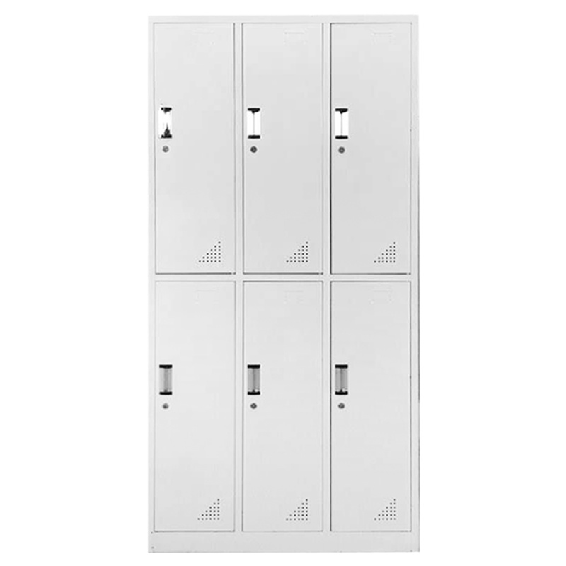 钜晟 办公柜 钢制铁皮储物柜换衣柜存包柜带锁碗柜鞋柜6门更衣柜 JS005