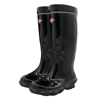 双安 工矿靴 长筒36CM矿用雨靴 带反光条防滑耐磨橡胶靴 黑色 45码