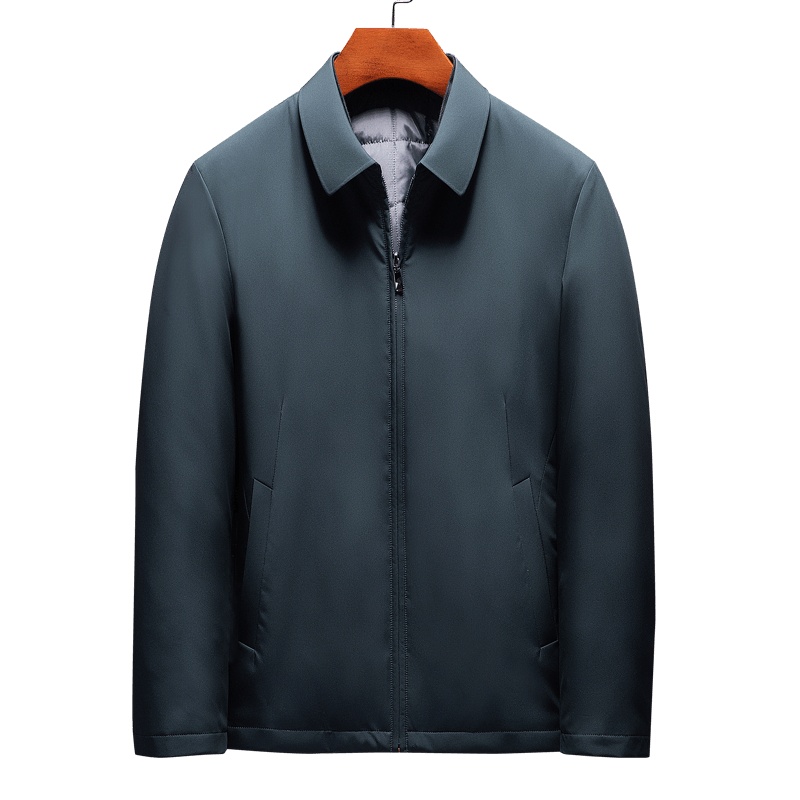 雅鹿男装新品中老年翻领商务休闲爸爸装棉袄男士棉衣1136BA18018