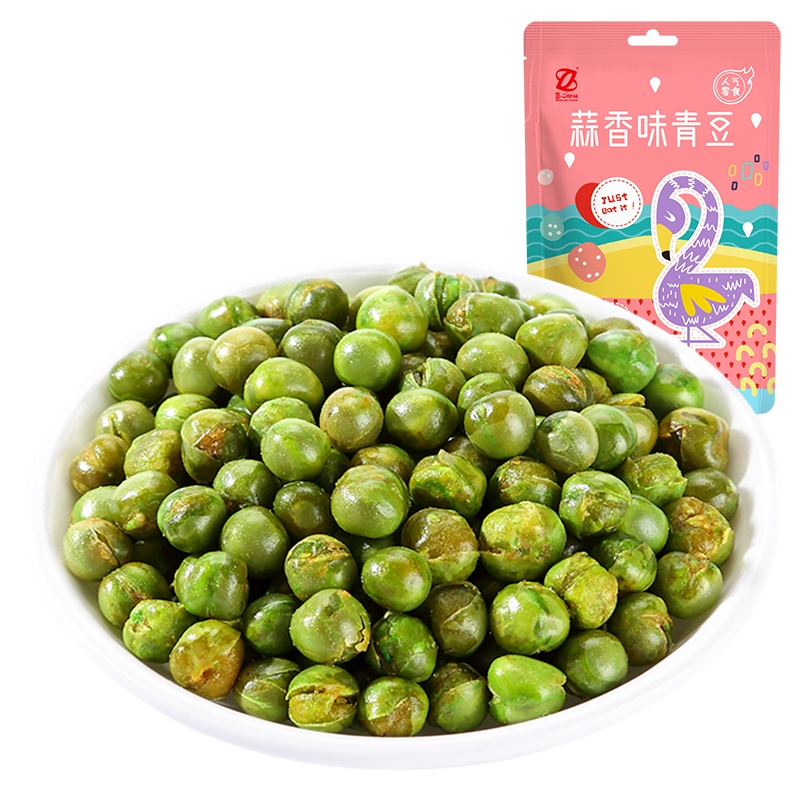 [真心 青豆100g ]蟹黄蒜香味休闲零食小吃炒货小包装香酥豌豆XT