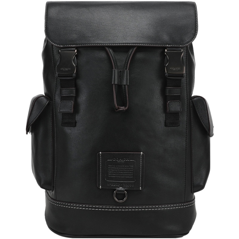 COACH 蔻驰 2021春夏新款 男士RIVINGTON系列牛皮织物拼接双肩包