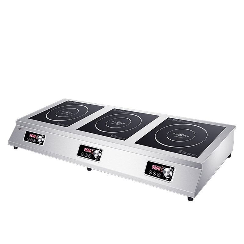 德玛仕DEMASHI大功率商用电磁炉多头三头炉3500W台式多眼电磁灶爆炒多头电磁炉三头电磁炉IH-TT-105P3