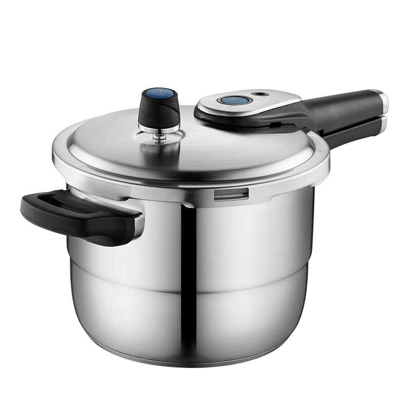 爱仕达(ASD) 锅具20CM六保险不锈钢T型压力锅 复底燃气电磁炉通用高压锅 带蒸篦 YS20T1WG