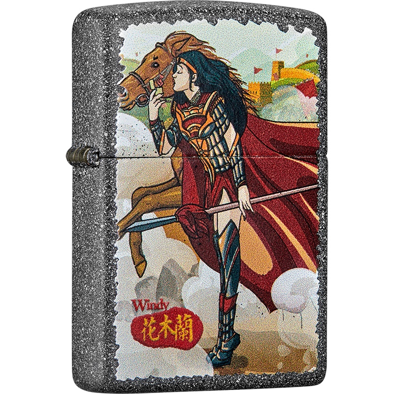Zippo芝宝打火机新品防风设计美国进口煤油打火机之宝正品苏宁自营官方旗舰店 礼盒装巾帼木兰ZCBEC-173