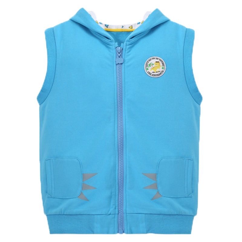丽婴房童装男童连帽时尚休闲背心男宝宝柔软舒适马甲2020春季新款