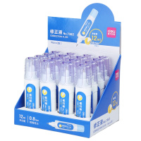 得力(deli) 7382 钢头环保修正液 涂改液 学生修液正用品 12ml (单位:瓶)