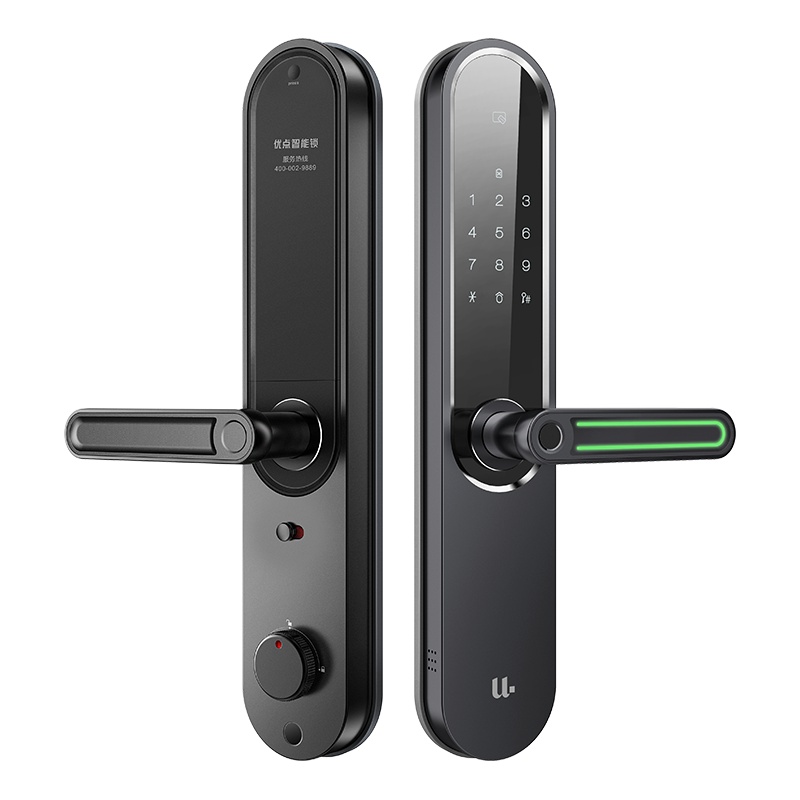 优点智能 C3 指纹锁智能锁 密码锁家用防盗门锁磁卡锁手机App远程 曜石黑（蓝牙版）