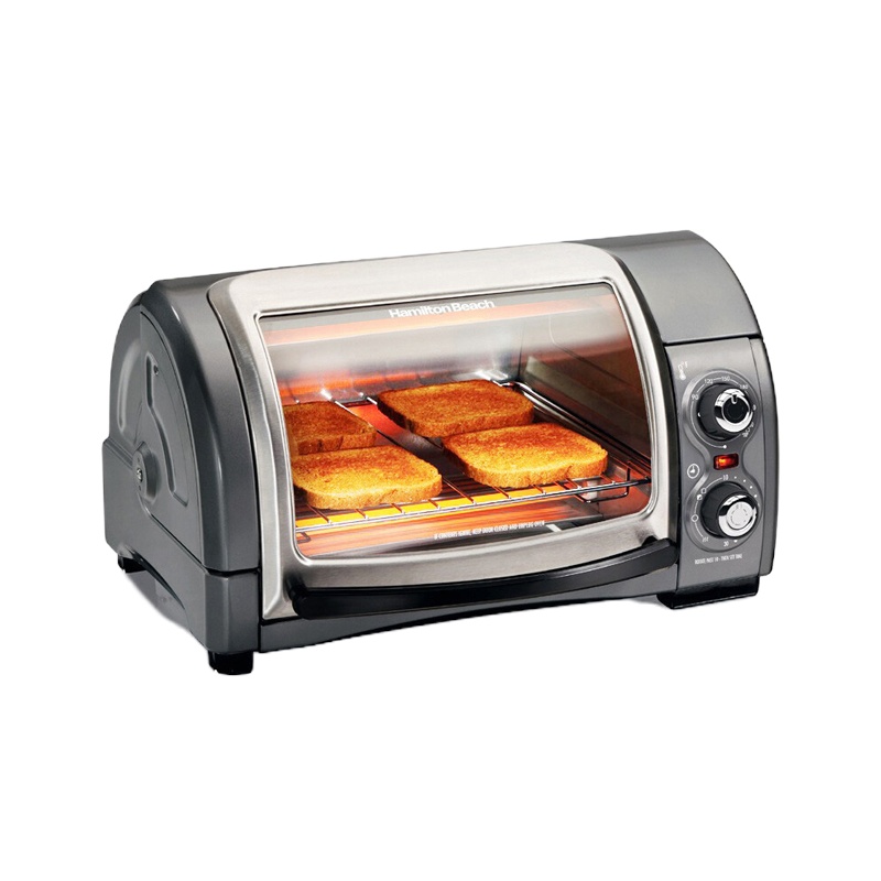 汉美驰31334-CN弧形多功能烤箱材质全金属外壳钢化玻璃净重3.73kg颜色银灰色容量12L功率1100-1300W