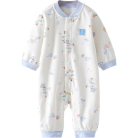 童泰(TONGTAI)2020新款四季0-3月新生婴儿立领蛤衣男女宝宝闭裆对开连体衣爬服儿童内衣