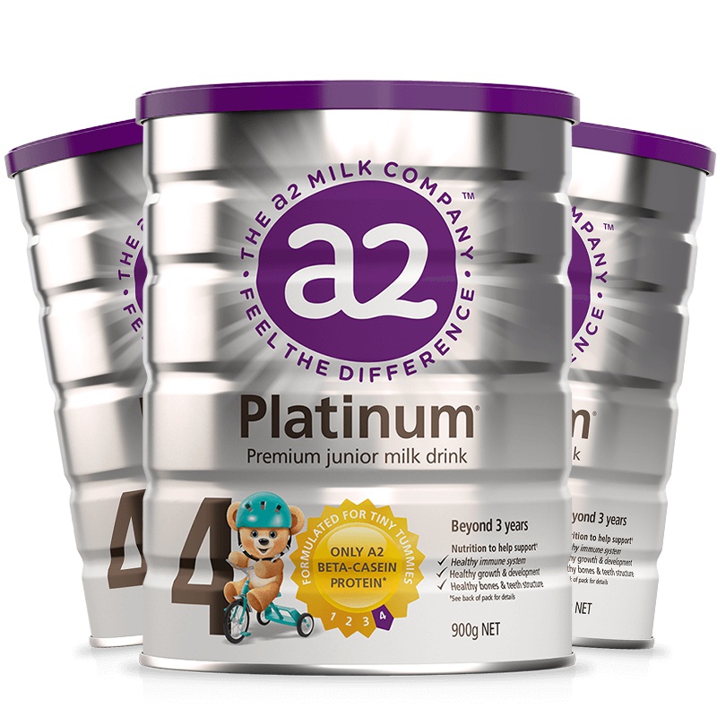 [恢复接单 需上传身份证]a2奶粉4段 进口奶粉新生儿澳洲白金版3岁以上900g 3罐原装进口奶粉