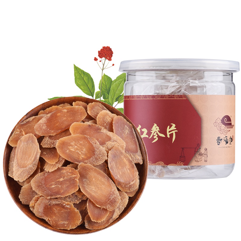 春海堂 人参切片 红参片 100g/罐