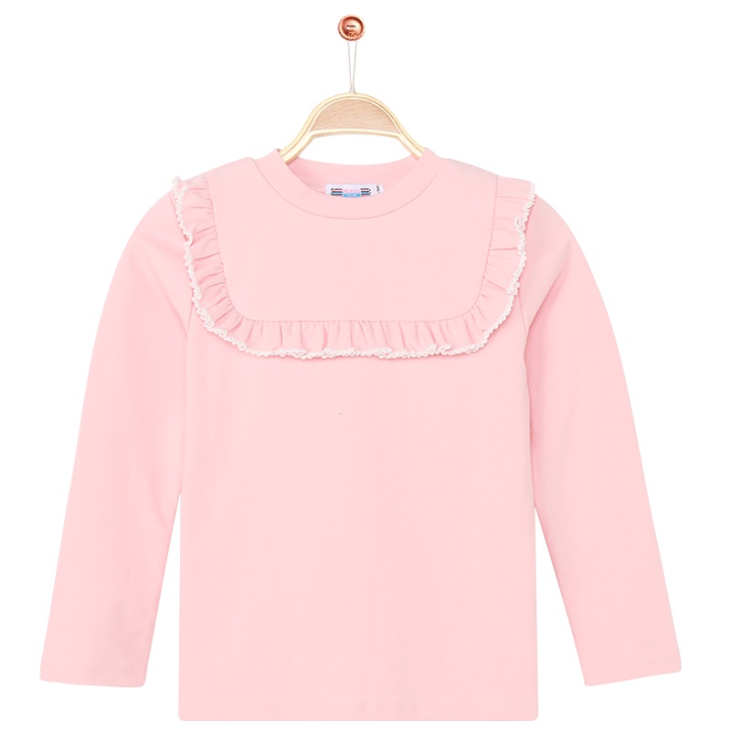铅笔俱乐部童装2019秋装新款女童长袖T恤中大童上衣儿童圆领上衣