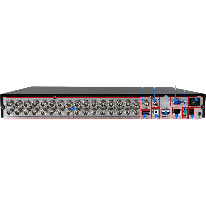 海康威视硬盘录像机DS-7832HQH-K2 含2TB监控硬盘