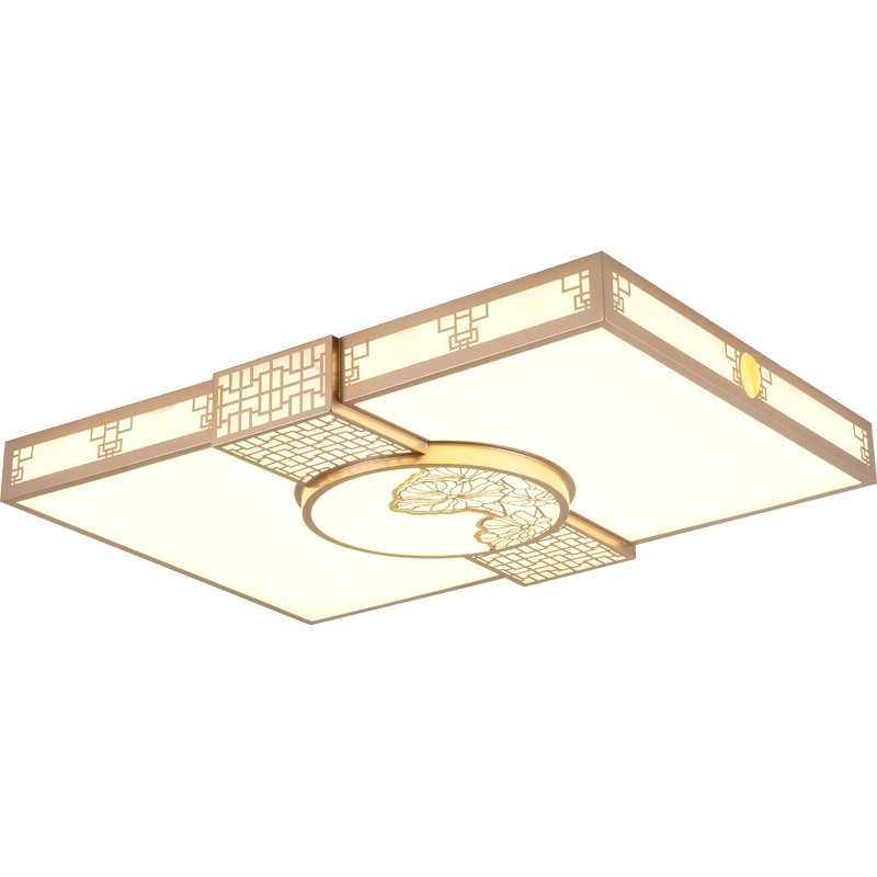 新中式吸顶灯客厅灯仿古简约现代大气圆形卧室家用中国风方形书房灯具