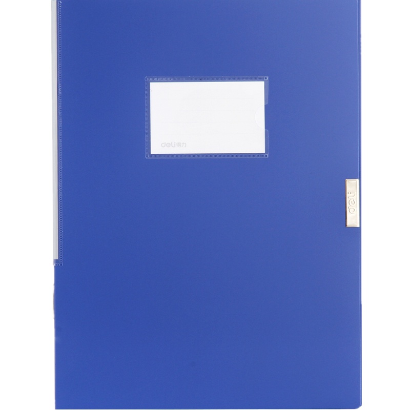 得力(deli) 5683档案盒 A4文件盒 资料盒 5.5cm蓝色12个装