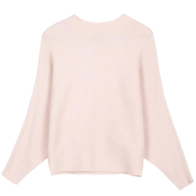 【专柜同款】针织上衣女长袖2019秋冬季新款半高圆领蝙蝠袖百搭套头韩版慵懒风毛衣30094289