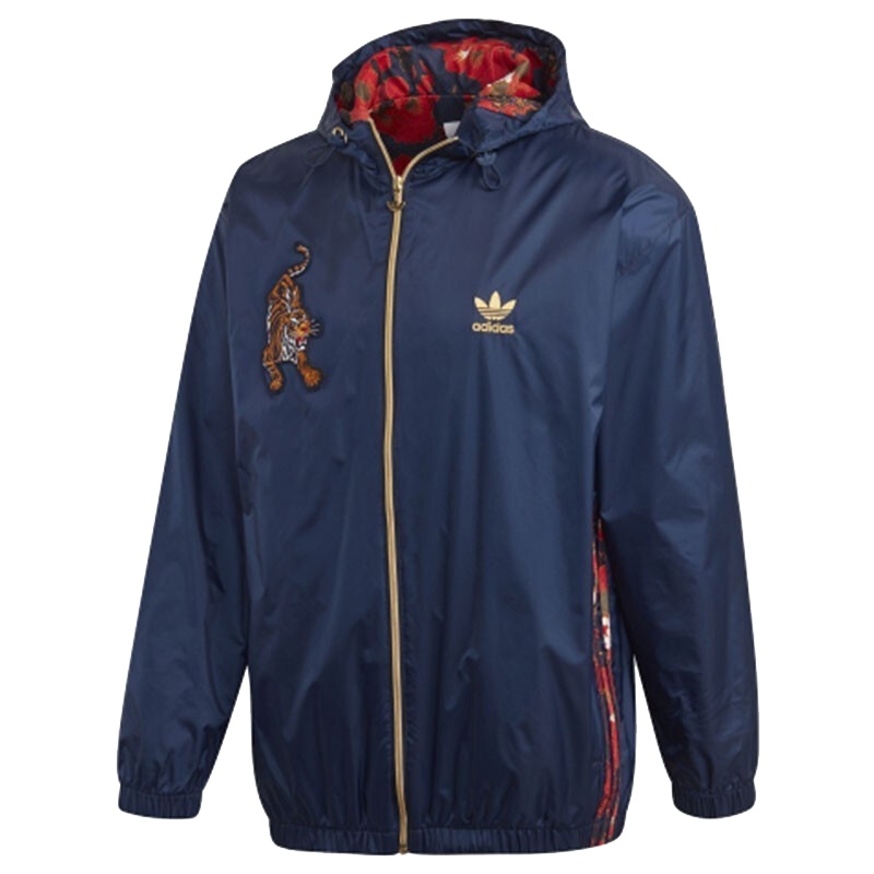 阿迪达斯（ADIDAS）男款连帽拉链运动休闲外套GC8690