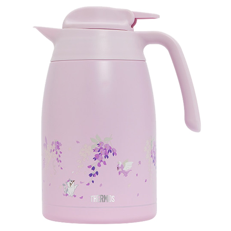 朱一龙同款膳魔师紫藤花系列保温杯吸管杯玻璃花茶杯焖烧罐保温壶THV-1500-PL(FL-IV)