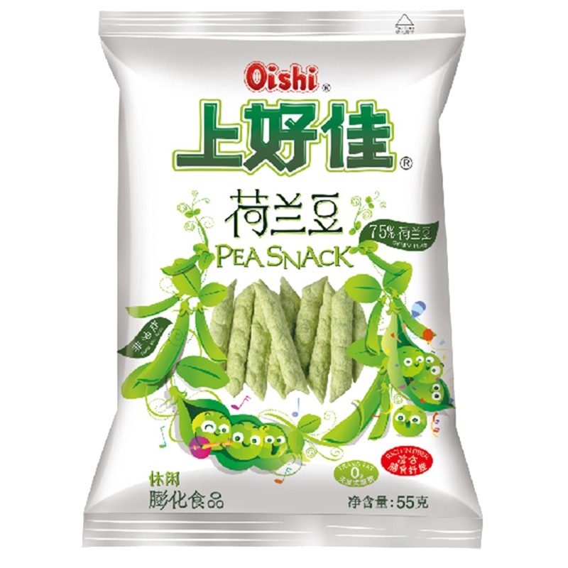 上好佳 荷兰豆 55g 怀旧休闲零食儿童膨化食品 牢锁75%荷兰豆成分