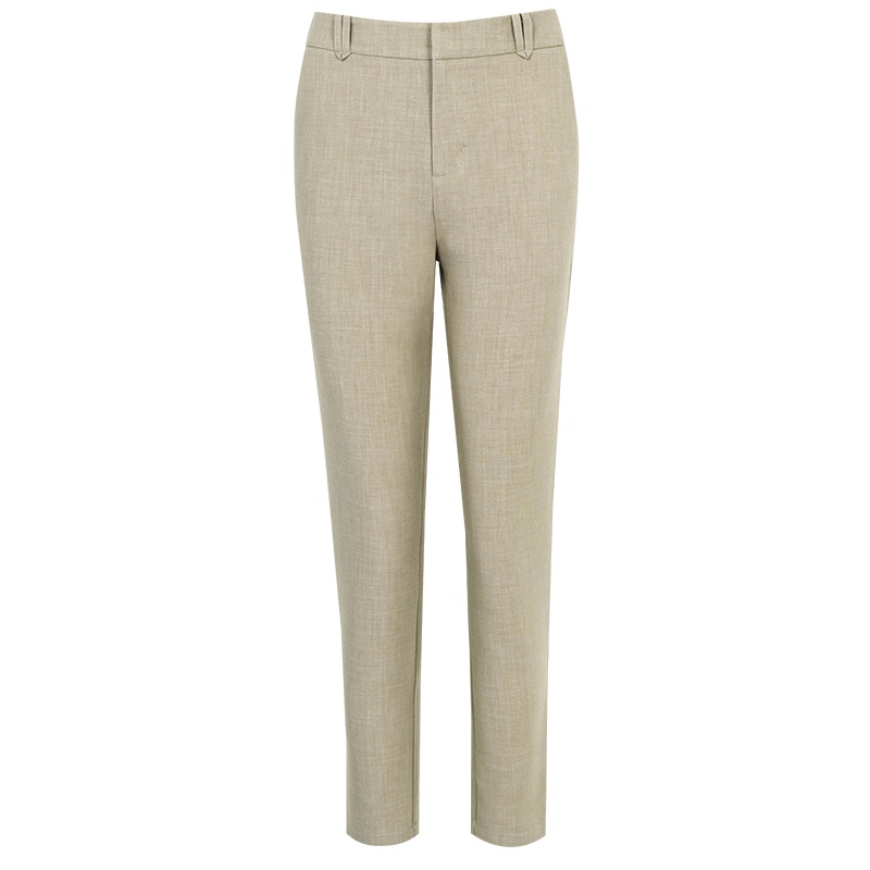 晚白2021春季新品简约通勤修身显瘦高腰常规职业西裤长裤休闲裤女