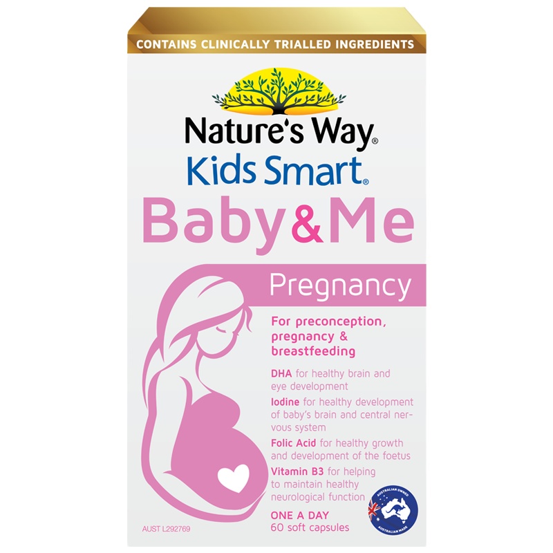 [适用全阶段妈妈]Nature's Way 佳思敏孕妇维生素叶酸DHA黄金孕素60粒(新旧包装随机发货)