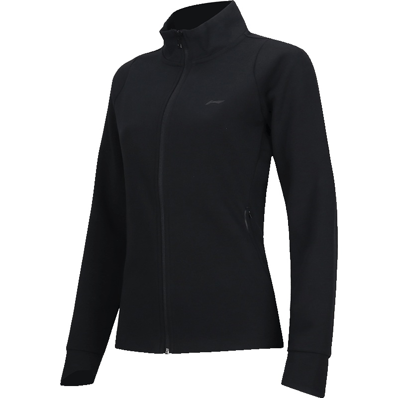 李宁女子外套开衫无帽卫衣